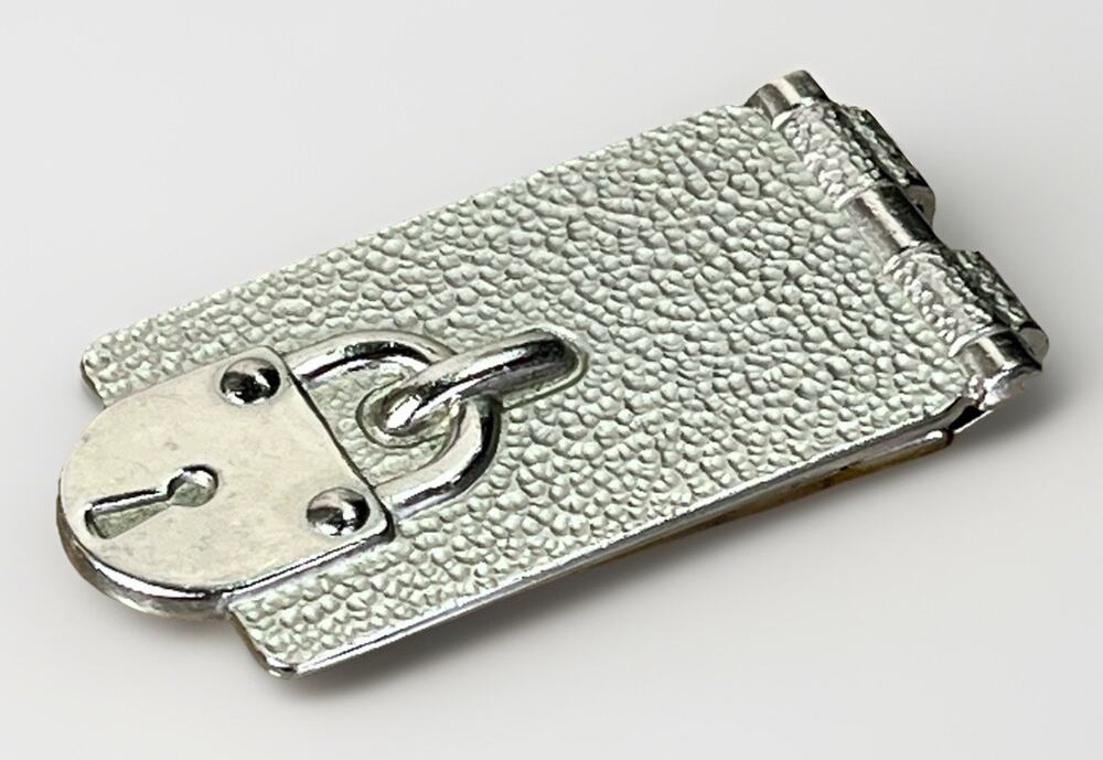 VTG ANSON Silver Tone Belt Buckle Money Clip BARNET FEED YARDS Mid Century USA